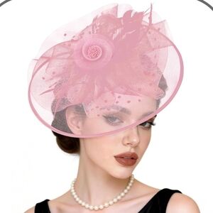 NEW! Elegant Pink Kentucky Derby Hat